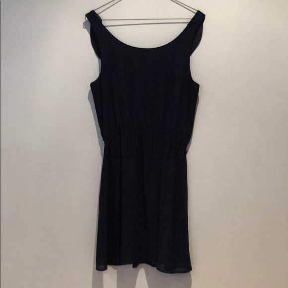 Navy Ruffle Dress - Picture 6 of 8